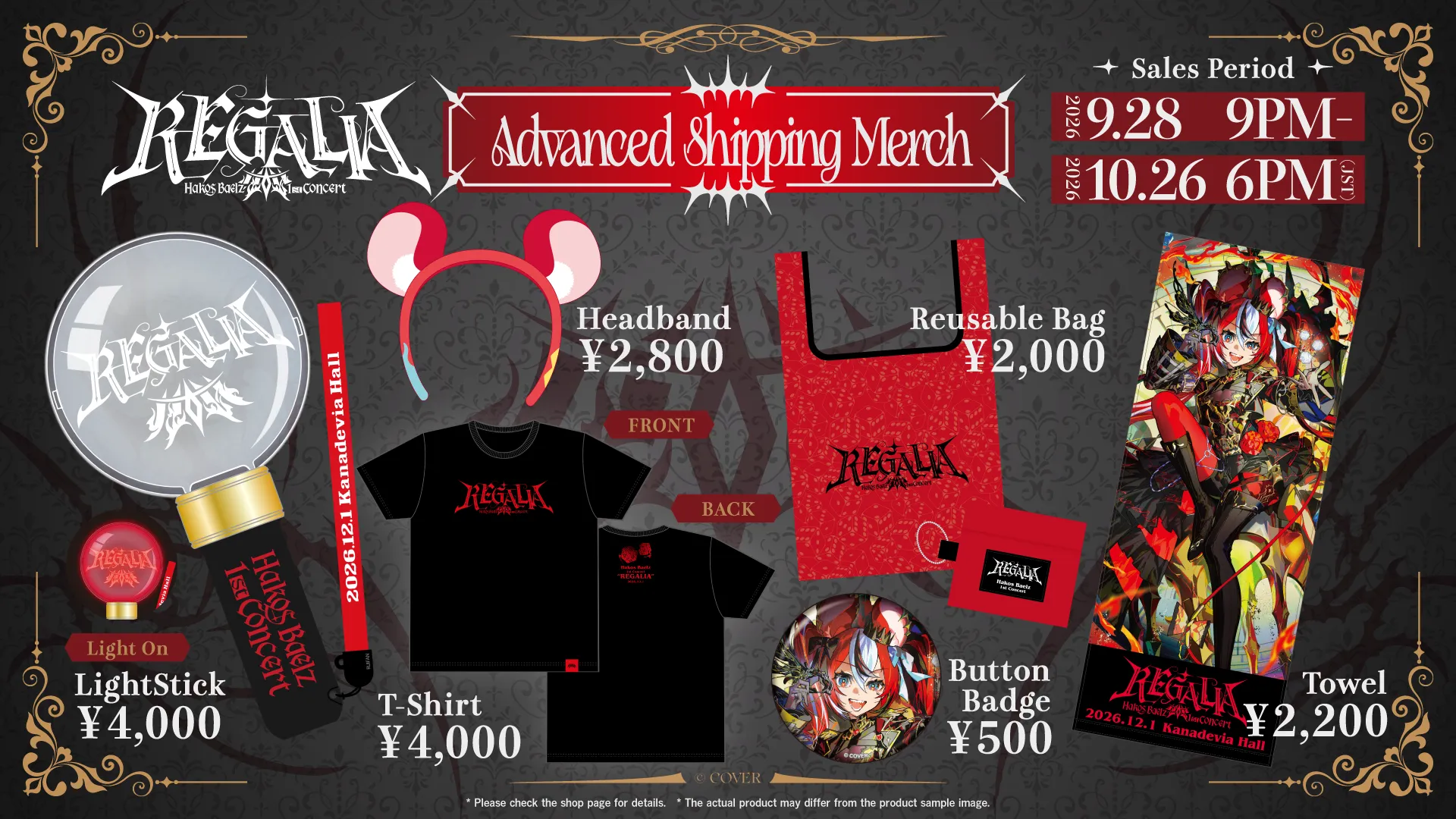Merch sales details